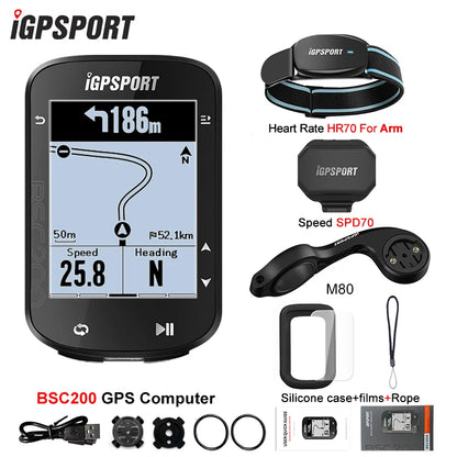 IGPSPORT BSC200 GPS Bicycle Computer Cycling Wireless Speedometer Route Navigation ANT+ Bluetooth 5.0 Accessories