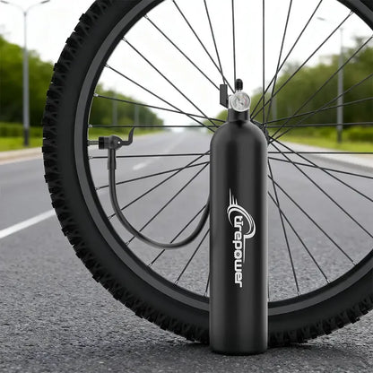 Tubeless Tire Inflator 1.2L Tubeless Bike Pump Max 200 PSI Tubeless Booster Compatible with Presta & Schrade Valves for Road MTB