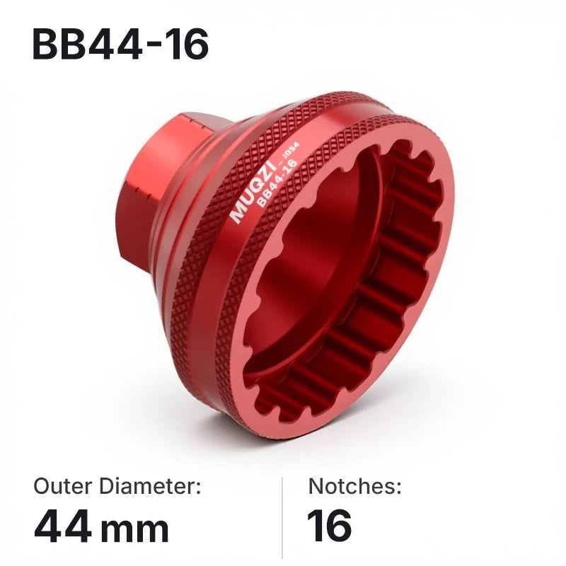 MUQZI Bottom Bracket Install Removal Tool 12/16-Notch Fits 39mm/40.5mm/44mm/45.6-46.6mm Outer Diameter BB Cups