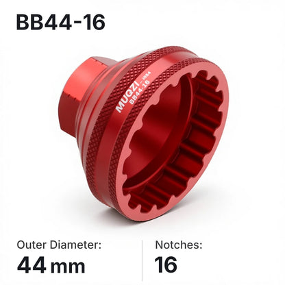 MUQZI Bottom Bracket Install Removal Tool 12/16-Notch Fits 39mm/40.5mm/44mm/45.6-46.6mm Outer Diameter BB Cups