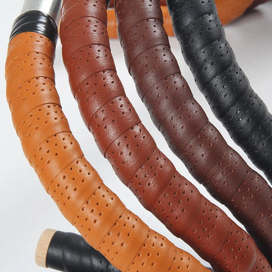 Road Bike Handlebar Tape Handmade Anti-Slip Shock Anti-Microfiber Leather Bar Bartape