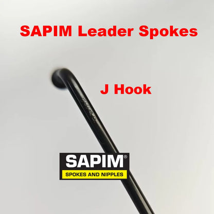 SAPIM Leader Spokes Straight Pull or J Hook 340mm 338mm 330mm 328mm 326mm 324mm to 200mm With Free Alloy Nipple