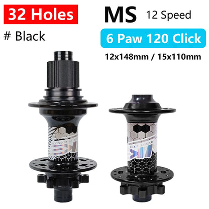TANKE MTB BOOST 148 Bicycle Hubs 120 Click 6 Claws Bearing 32H 28H HG XD MS Disc Brake Micro Spline 8 9 10 11 12 Speed