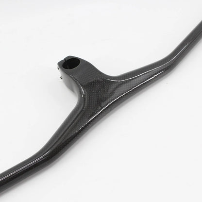 New Mountain Bike 3K Full Carbon Fibre Handlebar Carbon Bicycle handlebar and stem integrated carbon MTB bar -17 degrees angle