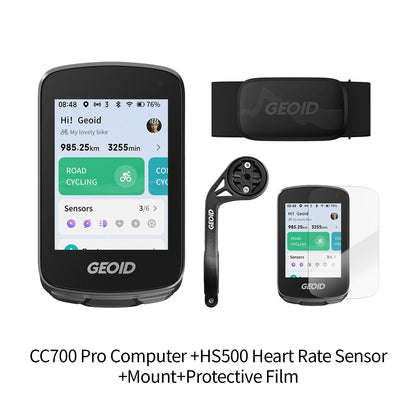 GEOID CC700 Pro Bicycle Computer 2.8-Inch Touchscreen GPS Bike Speedometer with Map Navigation