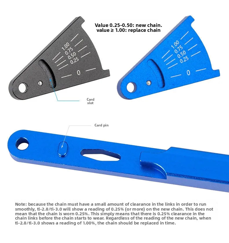TOOPRE Bicycle Chain Measuring Device Wear Measuring Ruler Mountain Road Bicycle Chain Stretching Detection Tool