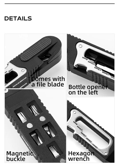 ROCKBROS Multifunctional Portable Tire Levers Ratchet Wrench