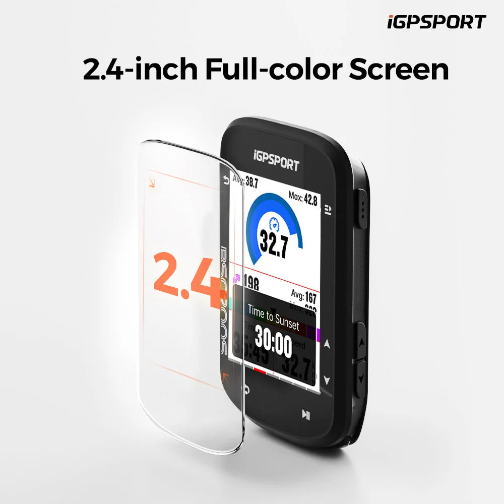 iGPSPORT BSC200S GPS Route Navigation Bike Computer Colorful Screen Wireless Speedometer Odometer Bluetooth Ant+