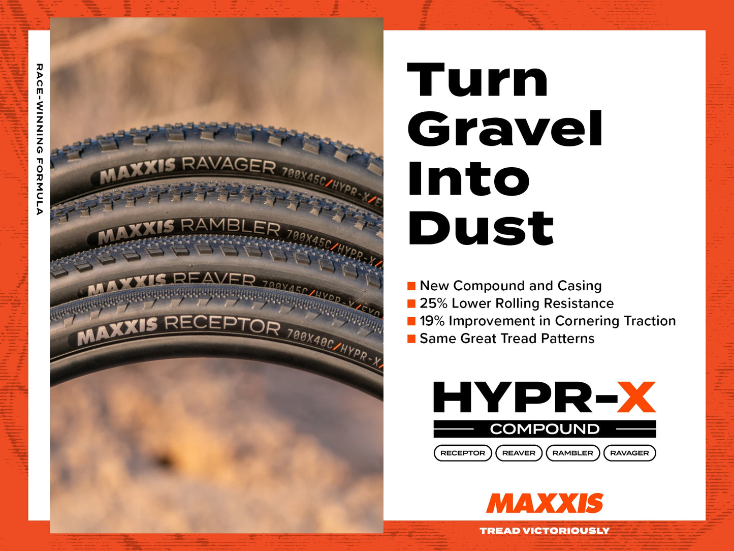 MAXXIS New REAVER RAMBLER RECEPTOR ASPEN ST Gravel Tire HYPR-X Tubeless Gravel Bike Tires 700x40C/45C/55C Off Road Bicycle Tires