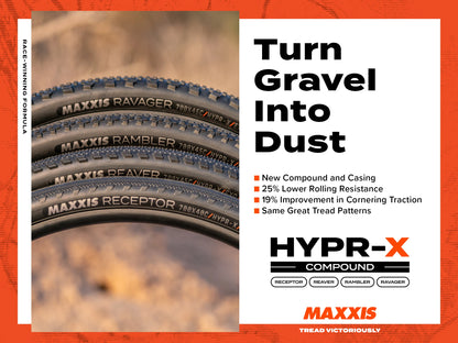 MAXXIS New REAVER RAMBLER RECEPTOR ASPEN ST Gravel Tire HYPR-X Tubeless Gravel Bike Tires 700x40C/45C/55C Off Road Bicycle Tires