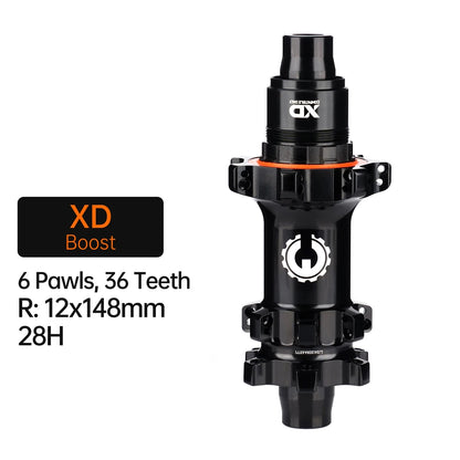 Bicycle MTB Hub 6Bolt Brake Boost 6 Pawls 28H F15*100/15*110 R12*142/12*148 Integrated AL7075 HG/XD/MS