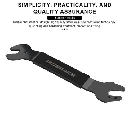 Bike Pedal Wrench 15/16/17mm High Carbon Steel Durable Bicycle Head Open End Axle Hub Cone Wrench MTB Hubs Install Remover Tool