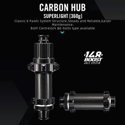 RYET MTB Carbon Hubs  6 Pawls 148MM 10/11/12 Speed Bicycle Hub HG MS XD