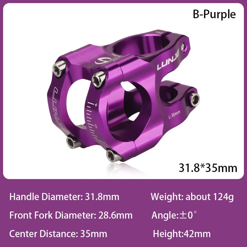 CNC MTB Stem 31.8 Ultralight Handlebar Stem 35mm Aluminum