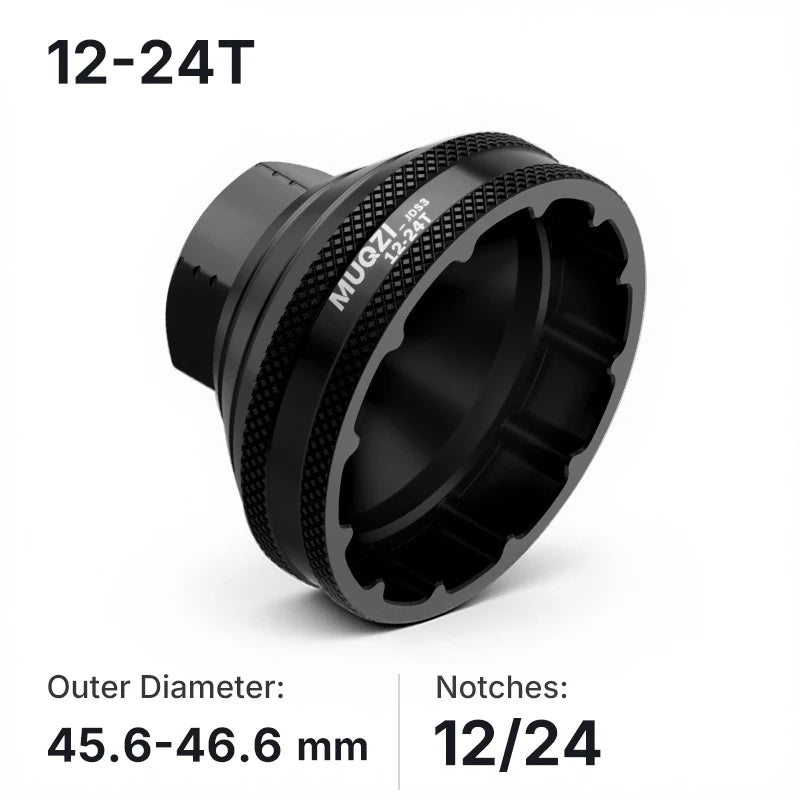 MUQZI Bottom Bracket Install Removal Tool 12/16-Notch Fits 39mm/40.5mm/44mm/45.6-46.6mm Outer Diameter BB Cups