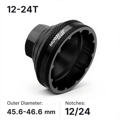 MUQZI Bottom Bracket Install Removal Tool 12/16-Notch Fits 39mm/40.5mm/44mm/45.6-46.6mm Outer Diameter BB Cups