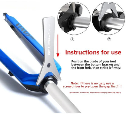 Bicycle Fork Headset Disassembly Tool Mountain Road Bike Bottom Race Removal Bottom Plug Remover Repair Service Tool