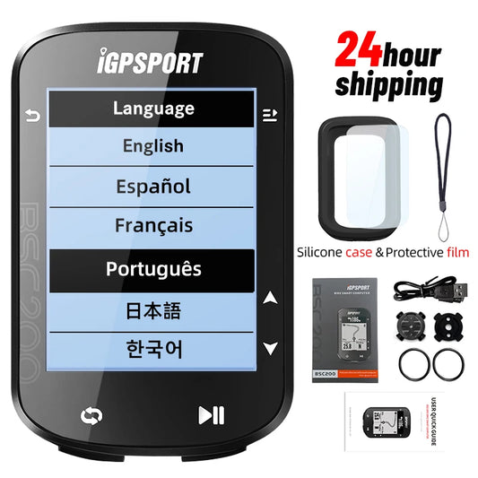 IGPSPORT BSC200 GPS Bicycle Computer Cycling Wireless Speedometer Route Navigation ANT+ Bluetooth 5.0 Accessories
