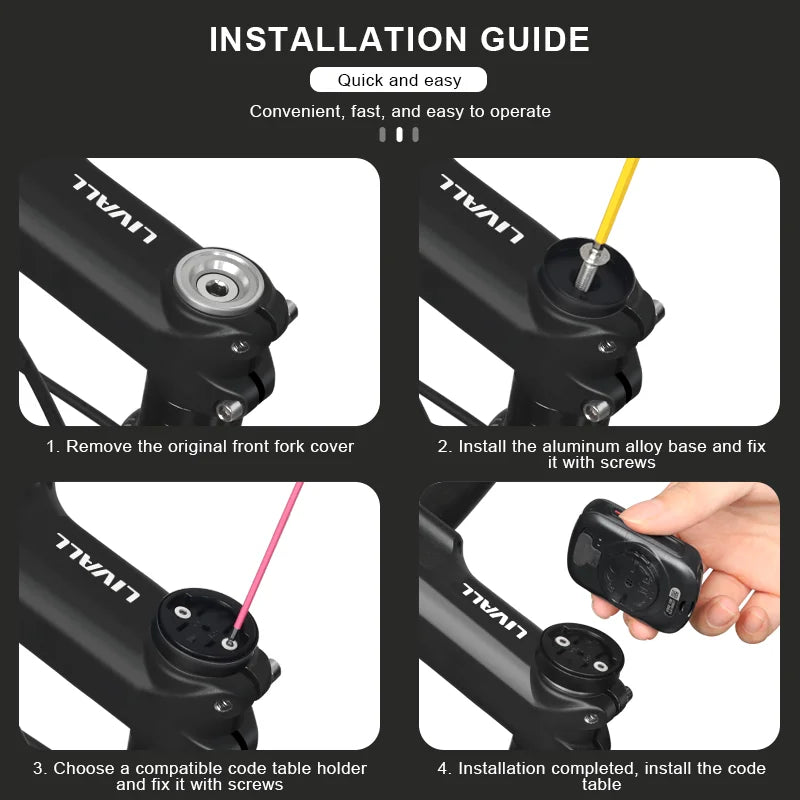 RIDERACE Bicycle Computer Holder For Garmin GPS Top Cap Mount Bracket