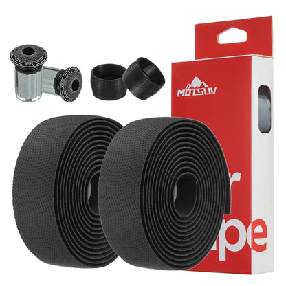 Road Bike Handlebar Tape Black Bar Tapes EVA/PU Soft Anti-Vibration Wrap Tape Durable Bar Bartape Anti-slip