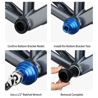 MUQZI Bottom Bracket Install Removal Tool 12/16-Notch Fits 39mm/40.5mm/44mm/45.6-46.6mm Outer Diameter BB Cups