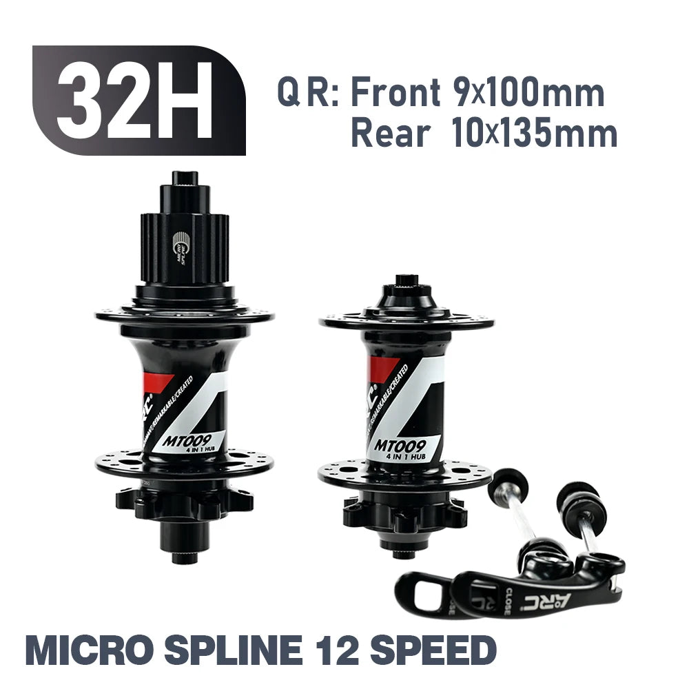 ARC 009 32 Holes 4 Sealed Bearing Hubs HG/XD MS 8 9 10 11 12-speed 6 Claws 114 Clicks