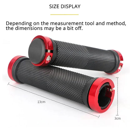 Rubber Handlebar Grips MTB Alloy Bilateral Lock