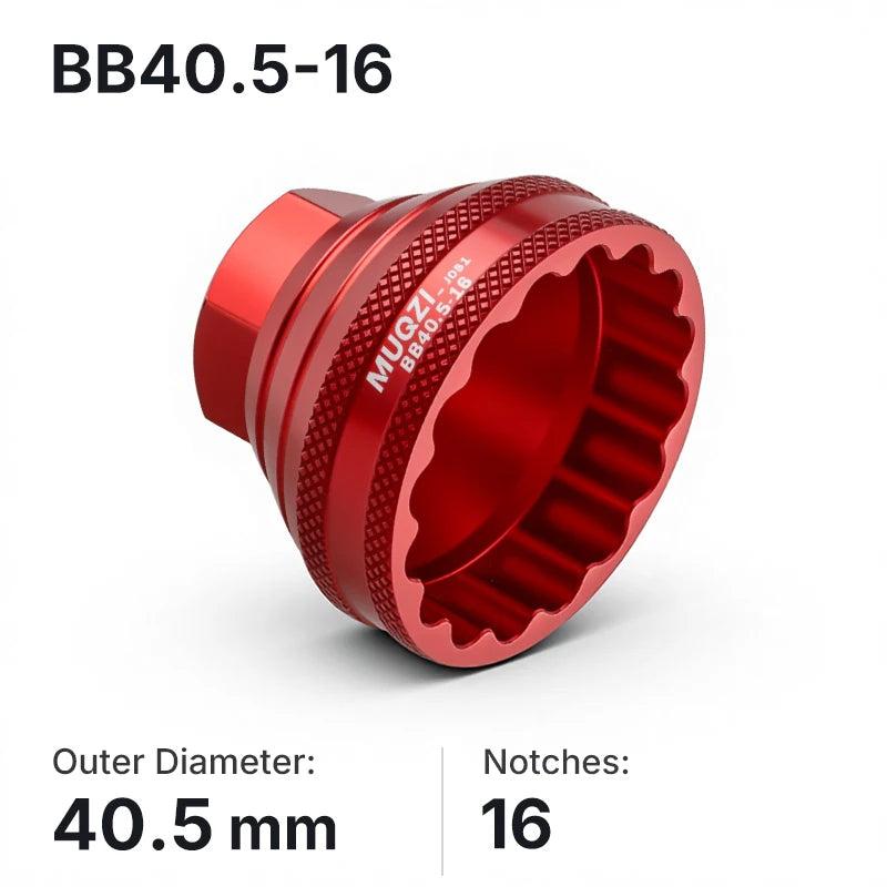 MUQZI Bottom Bracket Install Removal Tool 12/16-Notch Fits 39mm/40.5mm/44mm/45.6-46.6mm Outer Diameter BB Cups