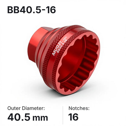 MUQZI Bottom Bracket Install Removal Tool 12/16-Notch Fits 39mm/40.5mm/44mm/45.6-46.6mm Outer Diameter BB Cups