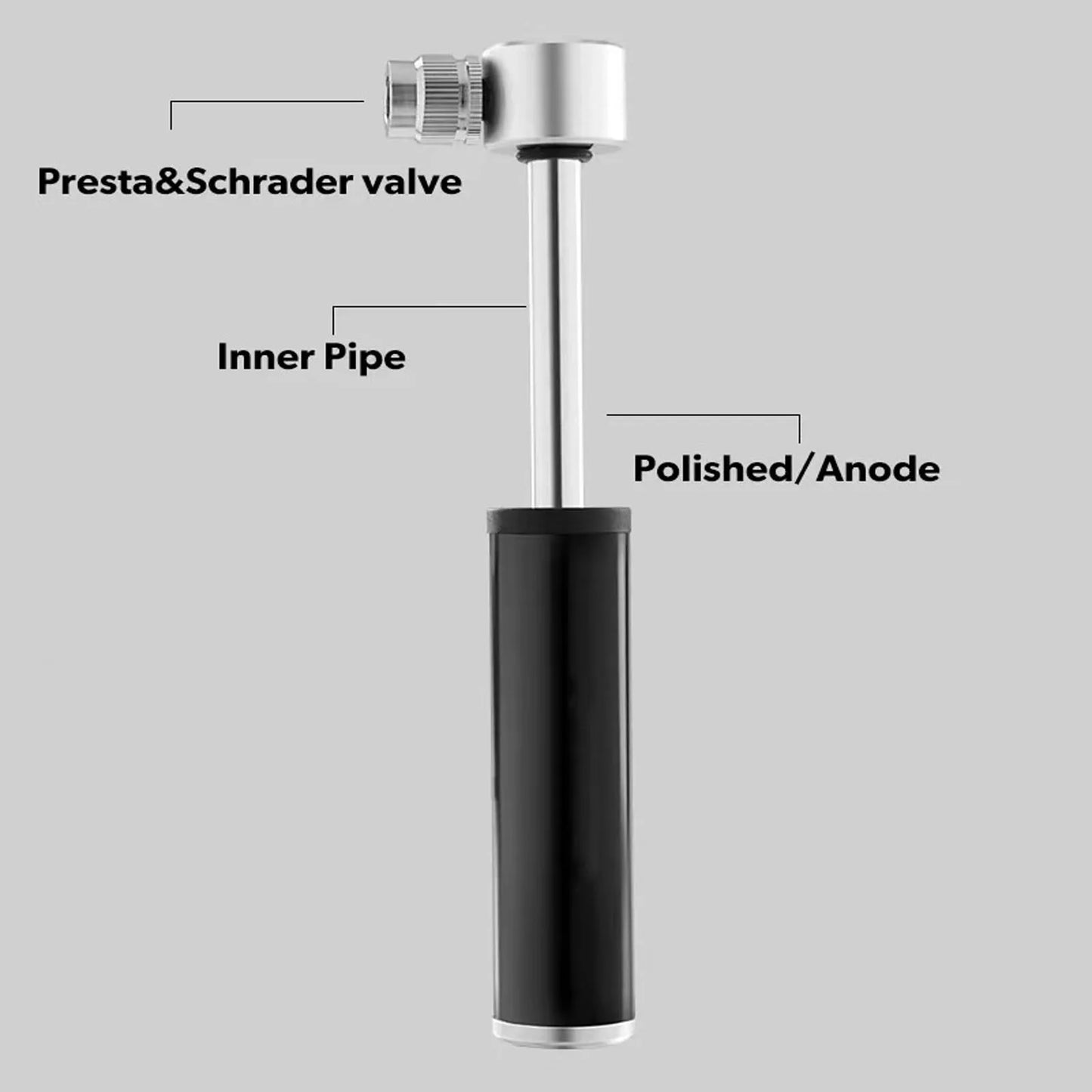 PortableTire Inflator Schrader Presta Valve 120PSI Lightweight