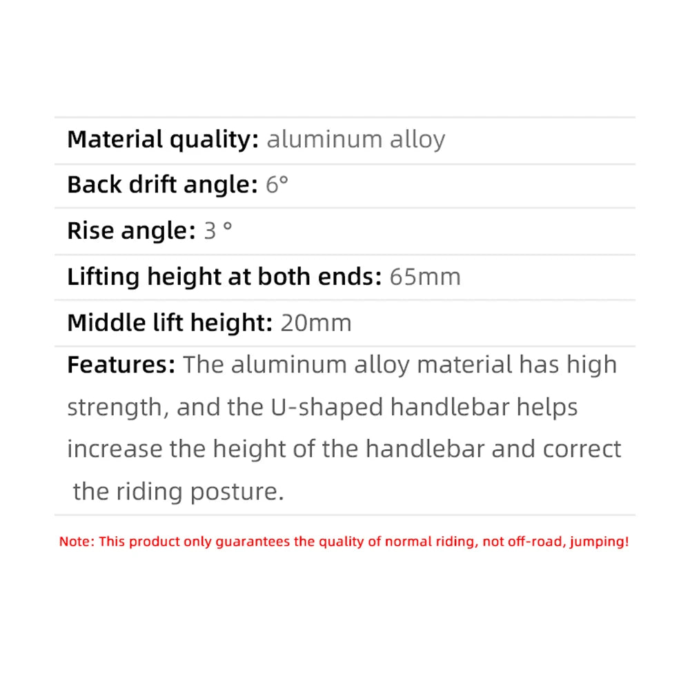 Mountain Bike Handlebars 31.8MM Diameter High-Rise Handlebar with Matte Surface 720MM 780MM Length Aluminum