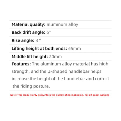 Mountain Bike Handlebars 31.8MM Diameter High-Rise Handlebar with Matte Surface 720MM 780MM Length Aluminum