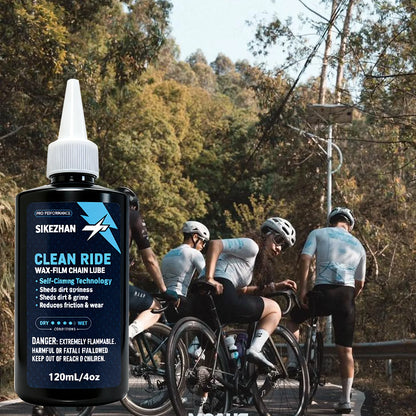 120ml Bike Chain Lube, Wax-Based Bicycle Lubricant for MTB & Road Bike, Anti-Rust, Reduces Wear, Quiet Smooth Ride & Repels Dirt