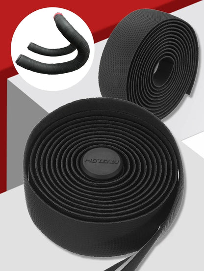 Road Bike Handlebar Tape Black Bar Tapes EVA/PU Soft Anti-Vibration Wrap Tape Durable Bar Bartape Anti-slip