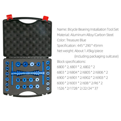Bicycle Hub/Bottom Bracket Bearing Extractor Installation Press Set
