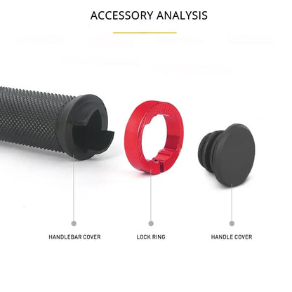 Rubber Handlebar Grips MTB Alloy Bilateral Lock