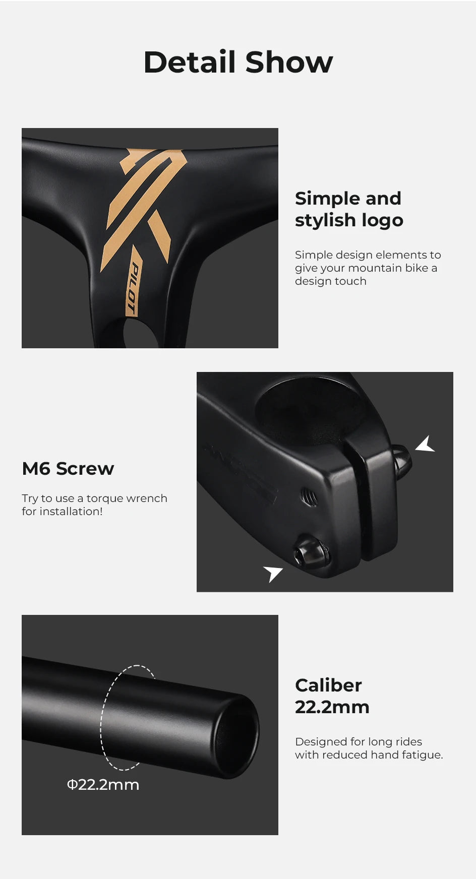 BOLANY Integrated Handlebar 775x90mm Aluminum Alloy 28.6mm