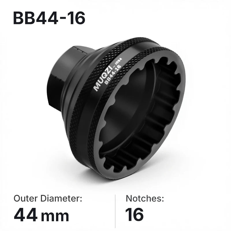 MUQZI Bottom Bracket Install Removal Tool 12/16-Notch Fits 39mm/40.5mm/44mm/45.6-46.6mm Outer Diameter BB Cups