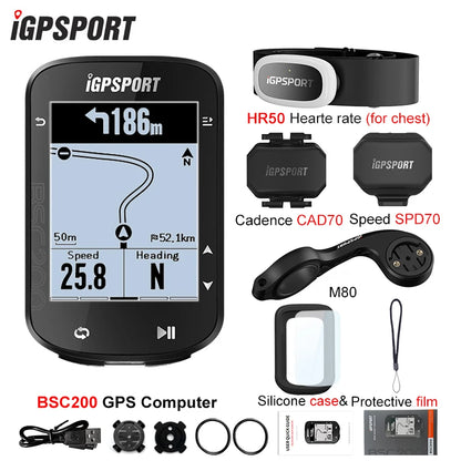 IGPSPORT BSC200 GPS Bicycle Computer Cycling Wireless Speedometer Route Navigation ANT+ Bluetooth 5.0 Accessories