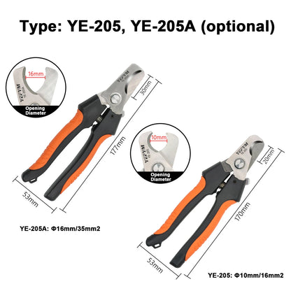 Cable Cutter Cable Stripper Cable Cut Pliers Electrician Wire Cutting Plier Portable Hand Tool Copper Wire Aluminum Wire Cutter