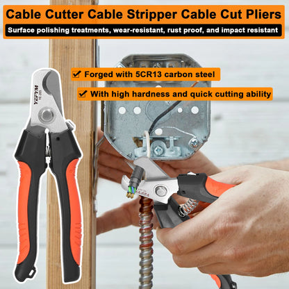 Cable Cutter Cable Stripper Cable Cut Pliers Electrician Wire Cutting Plier Portable Hand Tool Copper Wire Aluminum Wire Cutter