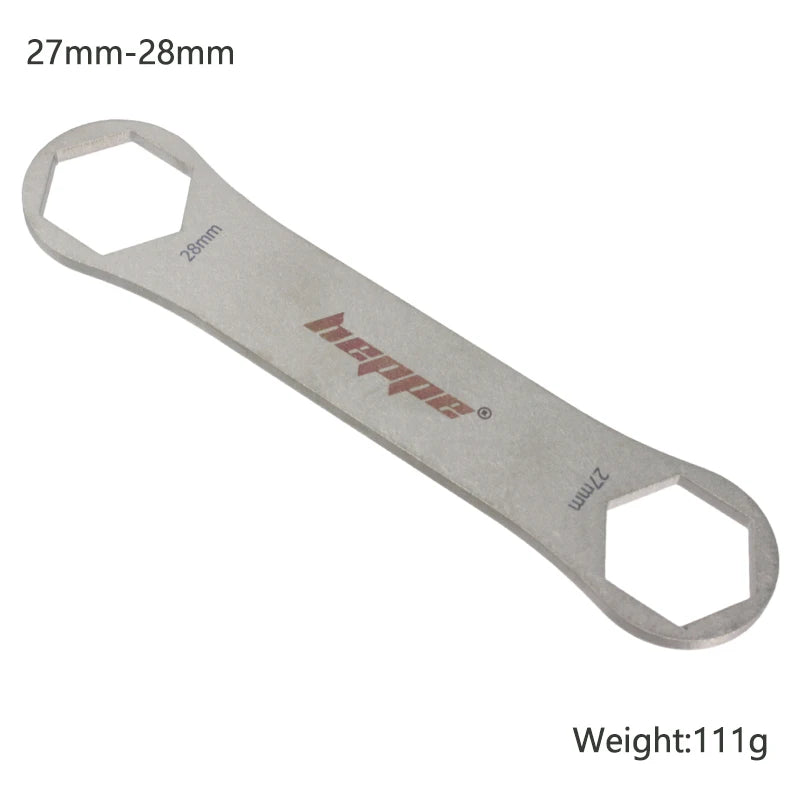 HEPPE Bike Fork Shoulder Wrench Bicycle Front Fork Repair Tool Fork Cap Spanner 8-12T/24/26/27/28/30/32mm for XCR XCT XCM ST RST