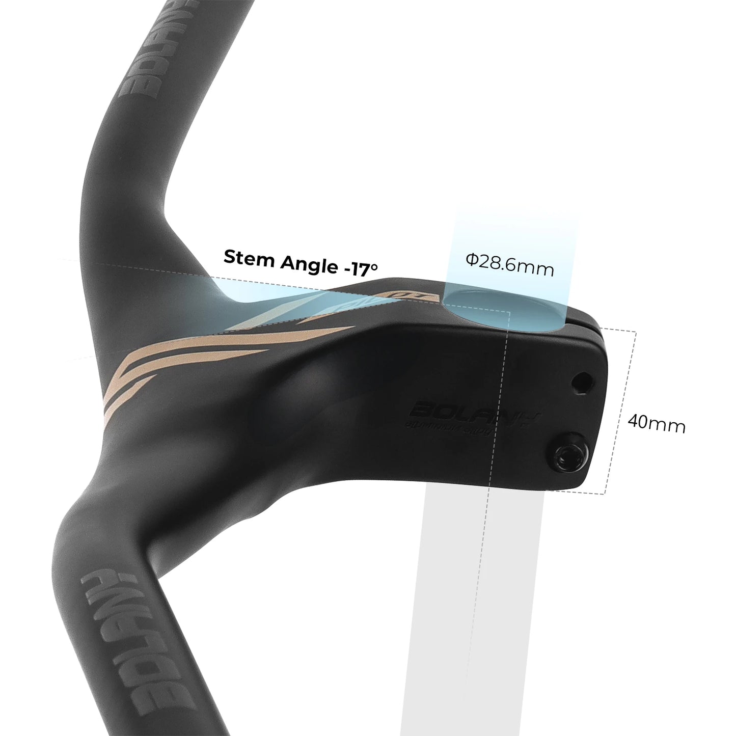 BOLANY Integrated Handlebar 775x90mm Aluminum Alloy 28.6mm