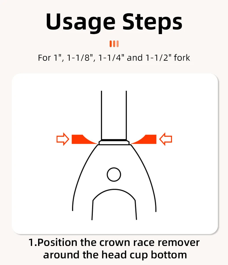 SUPER B Bicycle Repair Tools Crown Race Remover for 1", 1-1/8", 1-1/4" and 1-1/2" Fork with Replaceable Blades Design