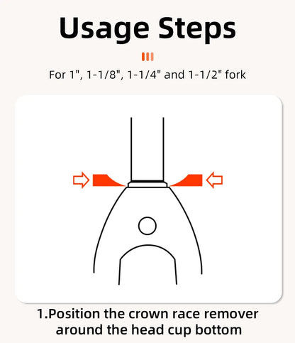 SUPER B Bicycle Repair Tools Crown Race Remover for 1", 1-1/8", 1-1/4" and 1-1/2" Fork with Replaceable Blades Design