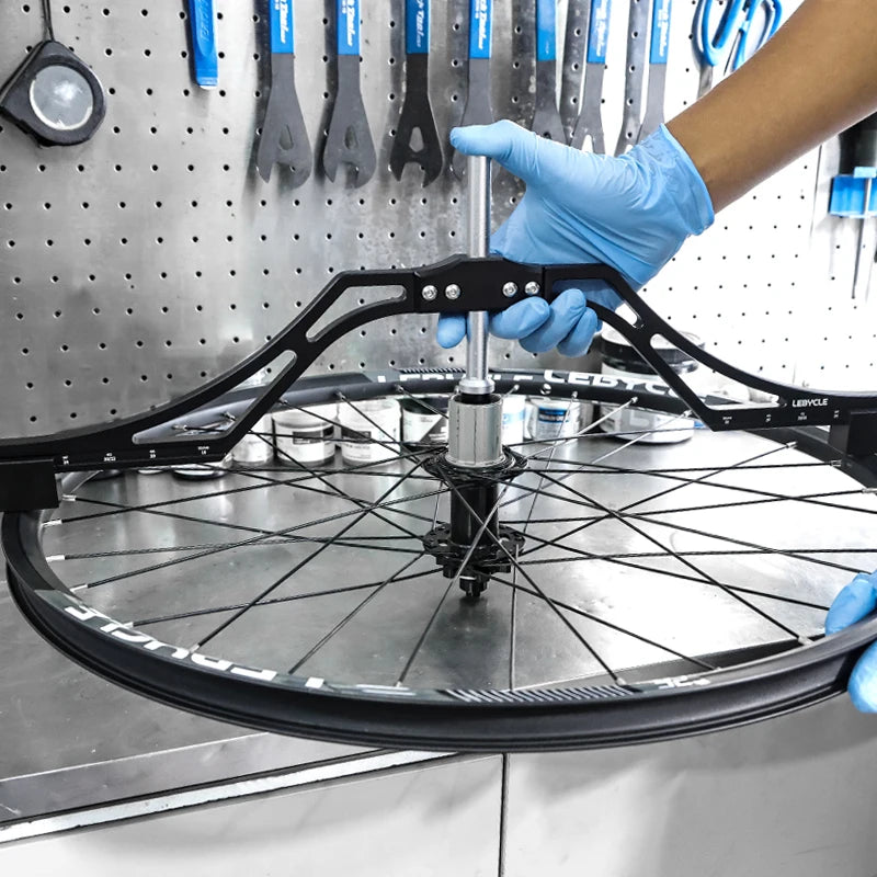 LEBYCLE Bike Wheel Dishing Gauge   16" To 29" 700C Wheel Tools