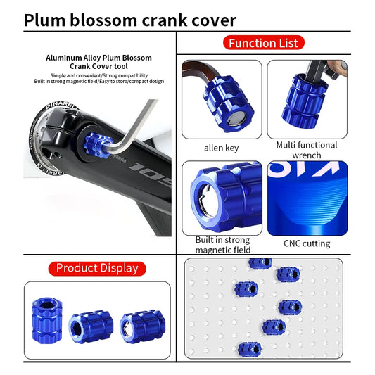 Magnetic Bicycle Crank Installation Tool for Removing and Installing Crank Arm Adjustment Caps Bicycle Repair Tools
