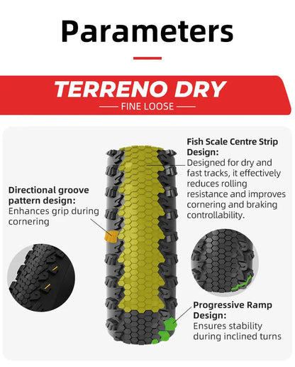 Vittoria Bicycle Road Tubeless Tire 700x33C/37C/40C TERRENO DRY Gravel Endurance 120TPI for Long Distance Cycling