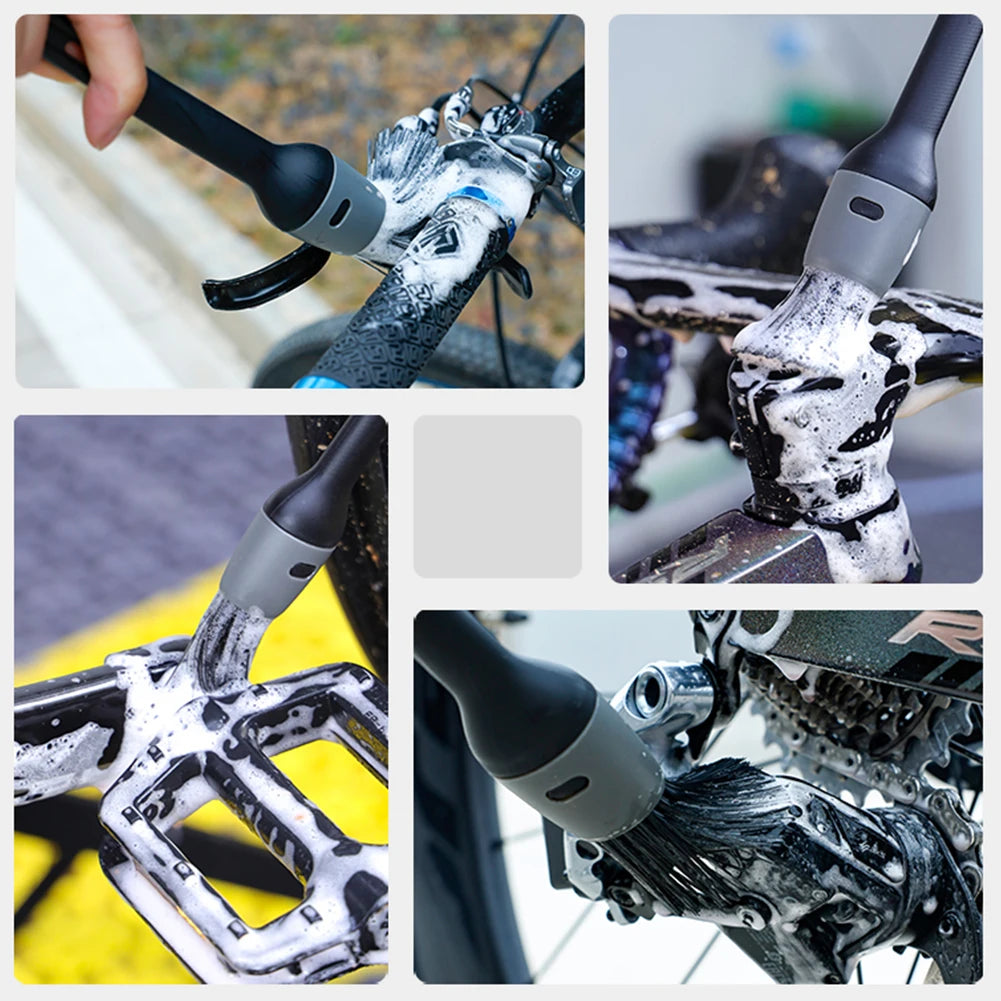 Bicycle Bike Cleaning Tools Set Bike Clean Brush Kit Bicycle Cleaning Brush Tool Set for Mountain Road City BMX and Folding Bike