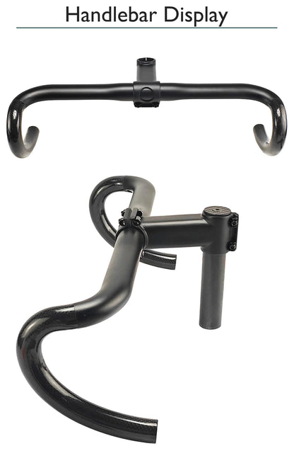 Carbon Fiber Road/Gravel Bike Handlebar, T800 Drop Bar, 380-440mm, 3K, UD
